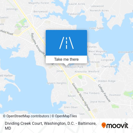Mapa de Dividing Creek Court