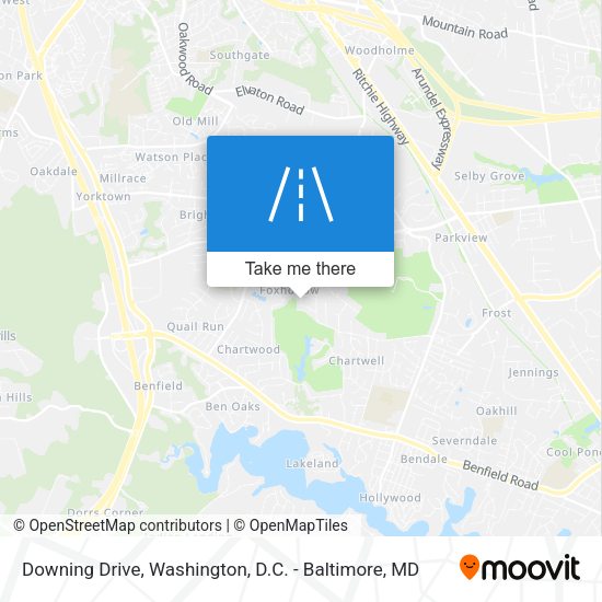 Downing Drive map