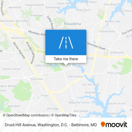 Mapa de Druid Hill Avenue