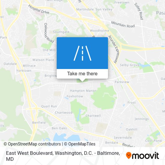 Mapa de East West Boulevard