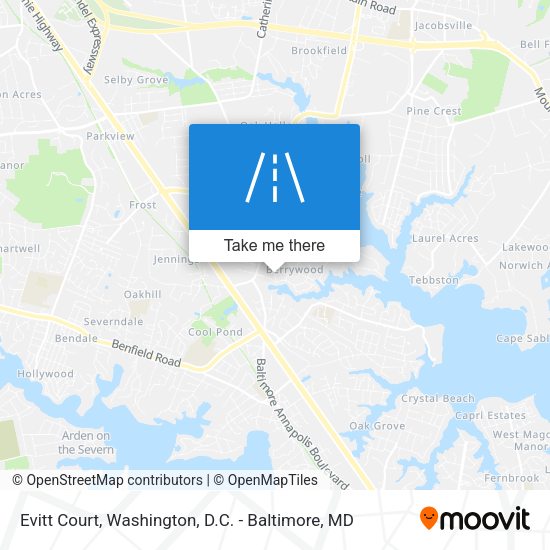 Evitt Court map