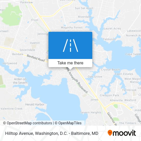 Hilltop Avenue map