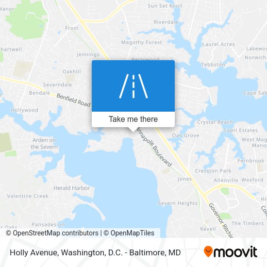 Holly Avenue map
