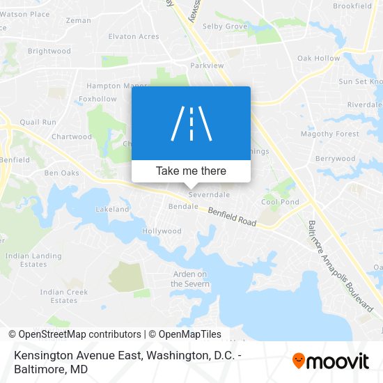Kensington Avenue East map