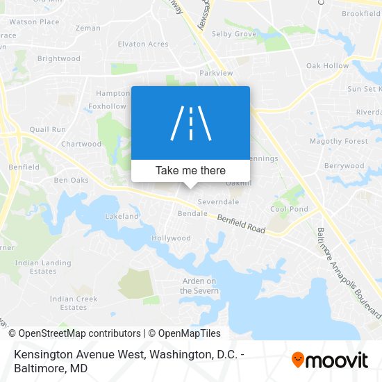 Mapa de Kensington Avenue West