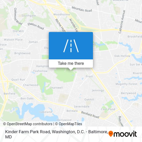 Kinder Farm Park Road map