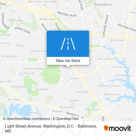 Light Street Avenue map