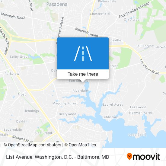 List Avenue map
