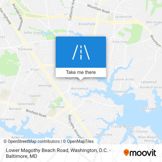 Mapa de Lower Magothy Beach Road