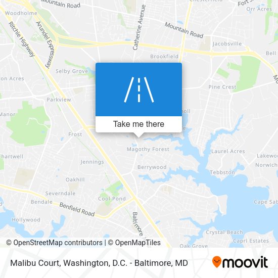 Malibu Court map