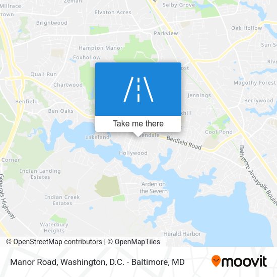 Manor Road map