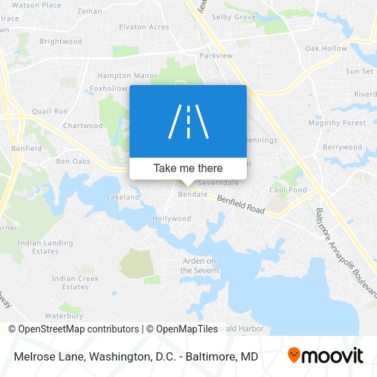 Melrose Lane map