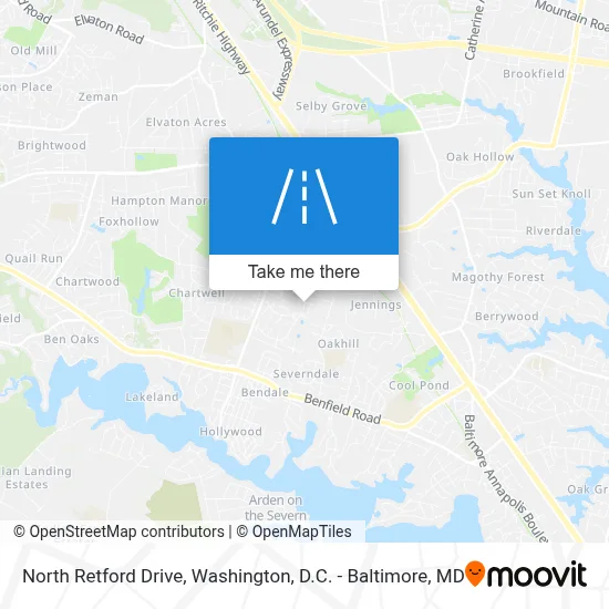 North Retford Drive map
