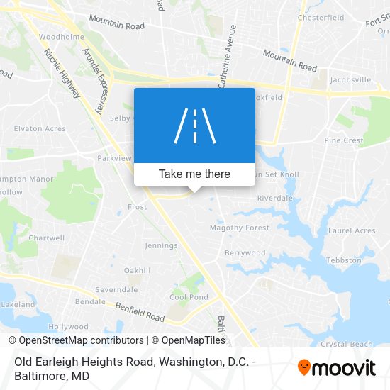 Old Earleigh Heights Road map