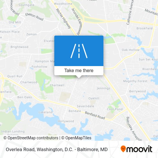Overlea Road map