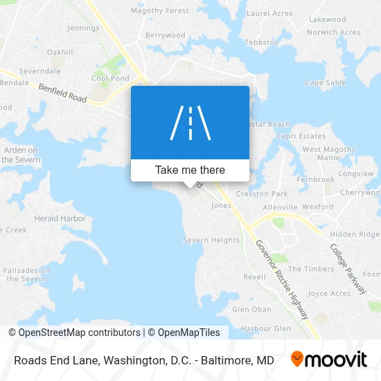 Roads End Lane map