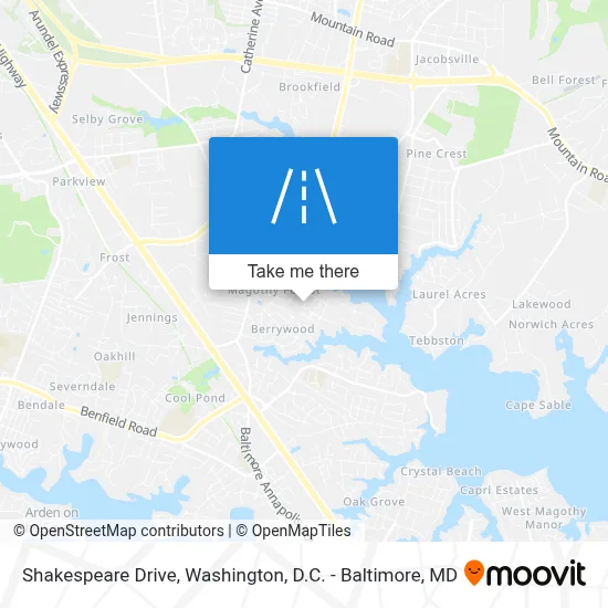 Shakespeare Drive map