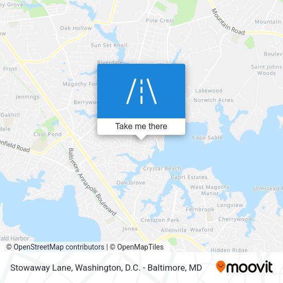 Stowaway Lane map