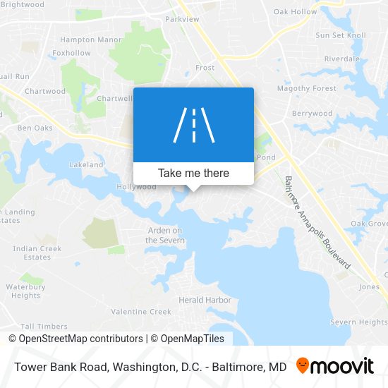Mapa de Tower Bank Road