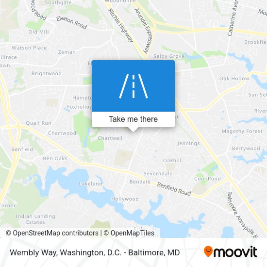 Wembly Way map