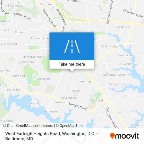 West Earleigh Heights Road map