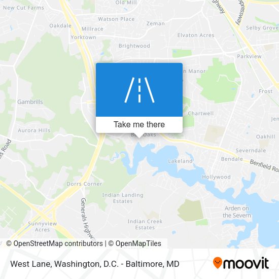 Mapa de West Lane