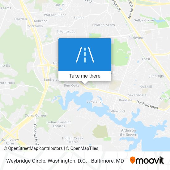 Mapa de Weybridge Circle