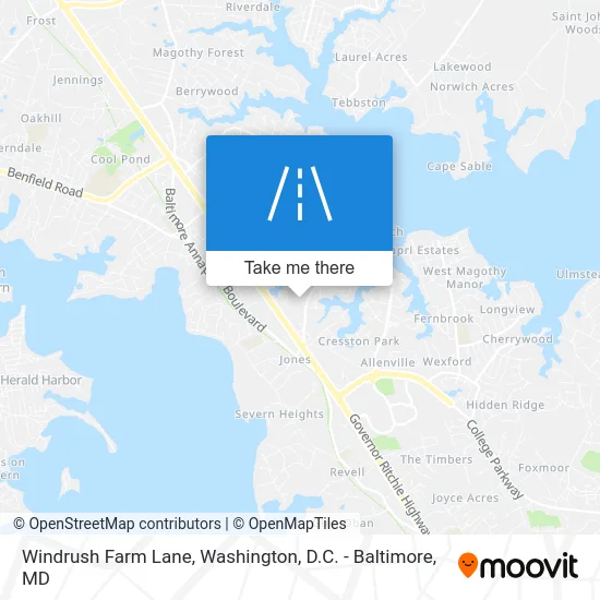 Windrush Farm Lane map