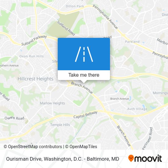 Mapa de Ourisman Drive