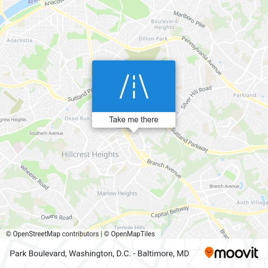 Park Boulevard map