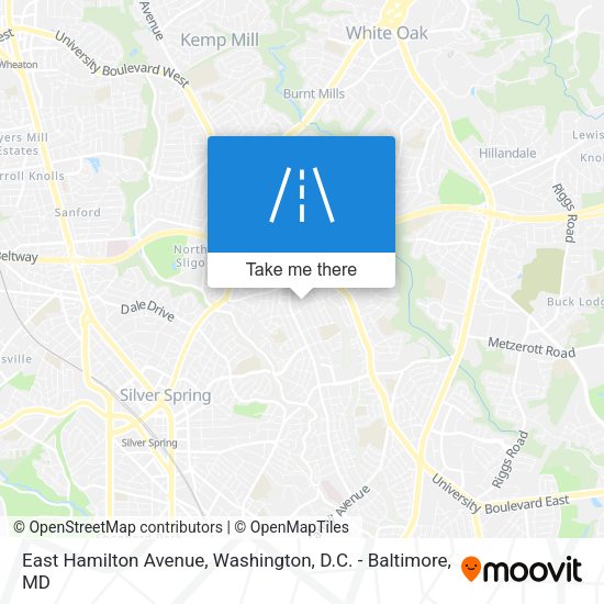 East Hamilton Avenue map