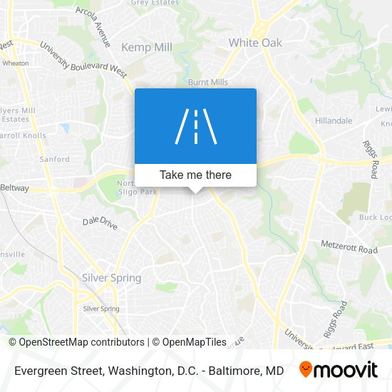 Evergreen Street map