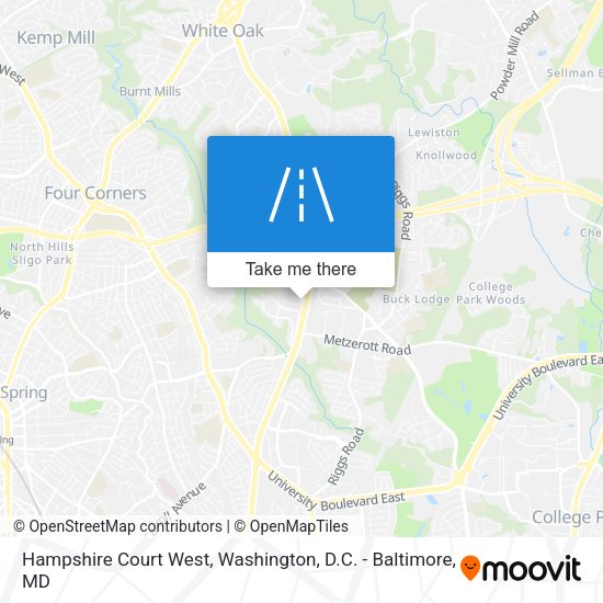 Mapa de Hampshire Court West