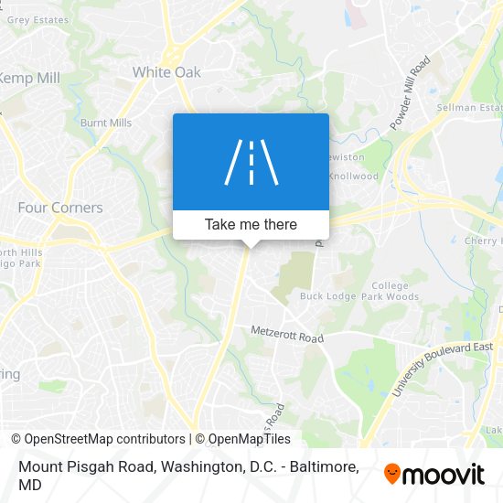 Mount Pisgah Road map