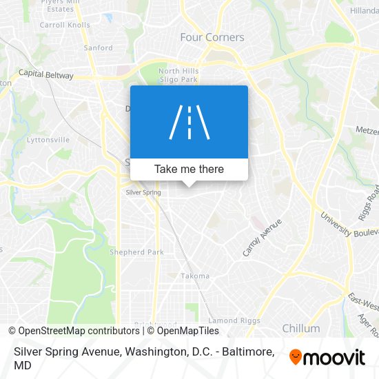 Mapa de Silver Spring Avenue