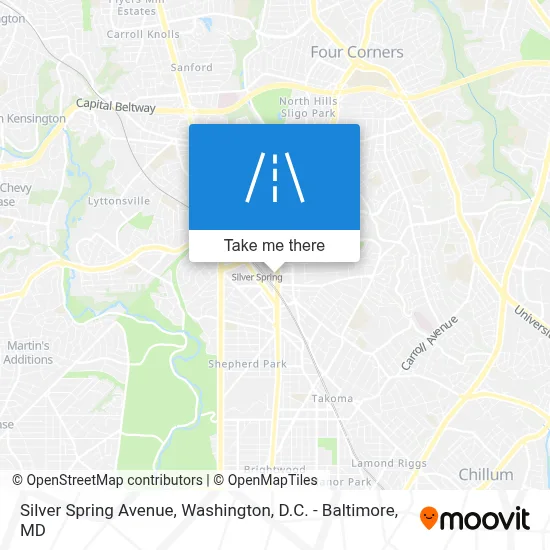 Silver Spring Avenue map