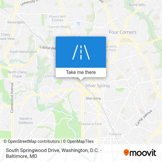 South Springwood Drive map