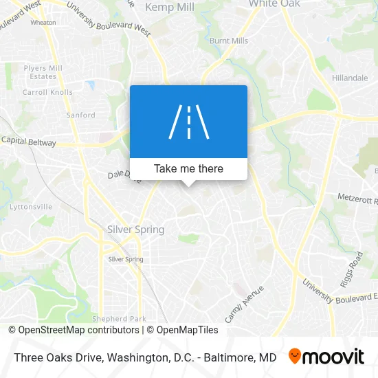 Three Oaks Drive map