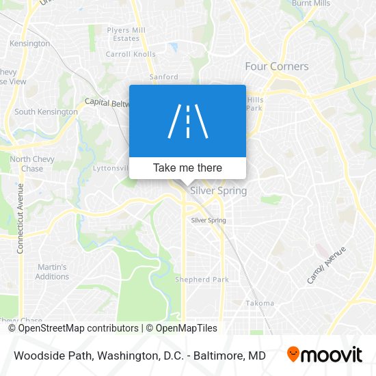 Mapa de Woodside Path