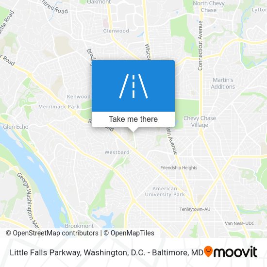 Little Falls Parkway map