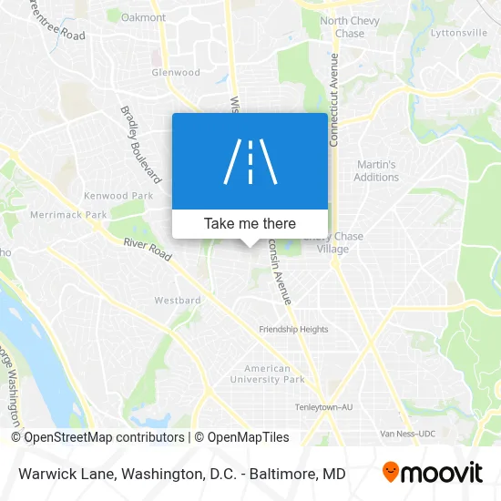 Warwick Lane map