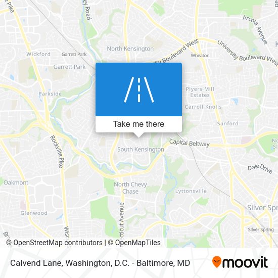 Calvend Lane map