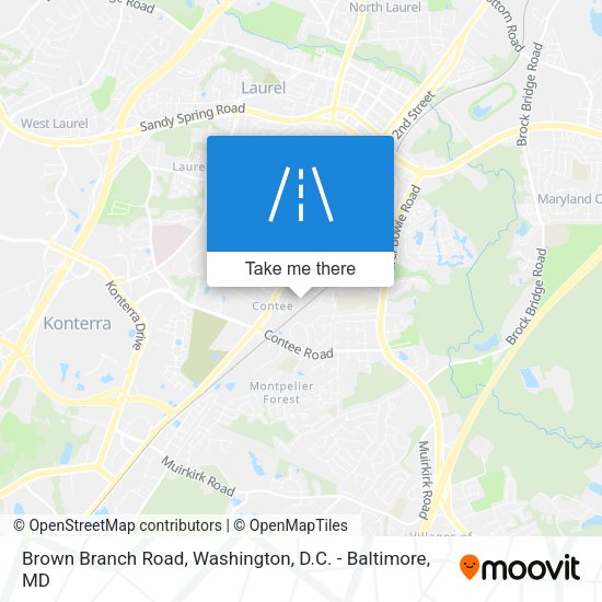 Brown Branch Road map