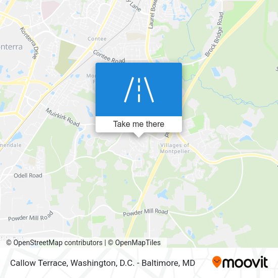 Callow Terrace map