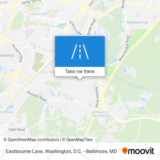 Eastbourne Lane map