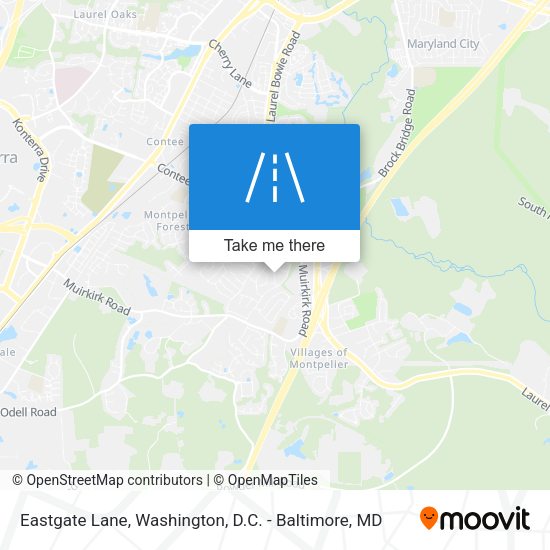 Eastgate Lane map