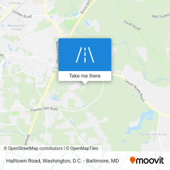 Halltown Road map