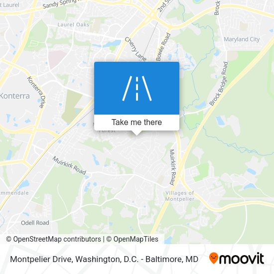 Montpelier Drive map