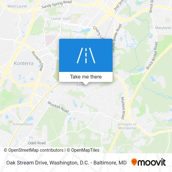 Oak Stream Drive map