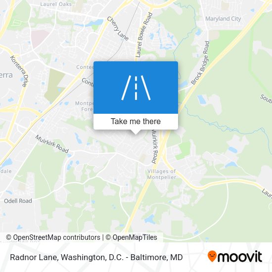 Radnor Lane map